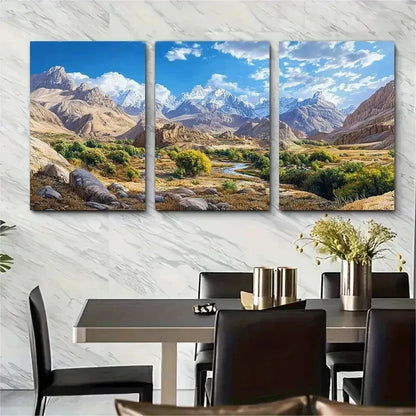 3pcs Traditionally Travel Afghanistan Perfect Wall Art Set Canvas Framed 50x70cm - High Quality Print 100% Australian Made Wall Canvas Ready to Hang