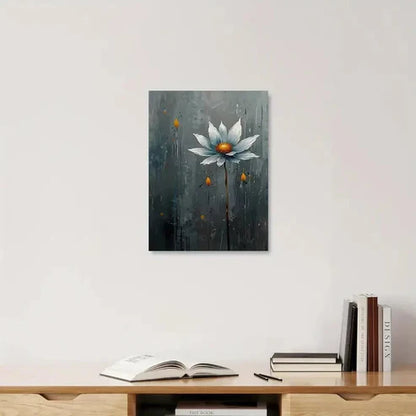 Beautiful Minimalist Floral Modern Single Painting 60x90cm Metal Print Ready to Hang