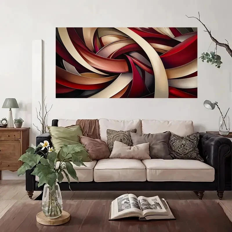 Golden Brown Beige Wall Art Canvas Office Home Room Framed 120x60cm