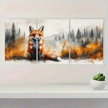 3pcs Wild Animal Detailed Brushstrokes BN Wall Art Set Canvas Framed 40x60cm - High Quality Print 100% Australian Made Wall Canvas Ready to Hang