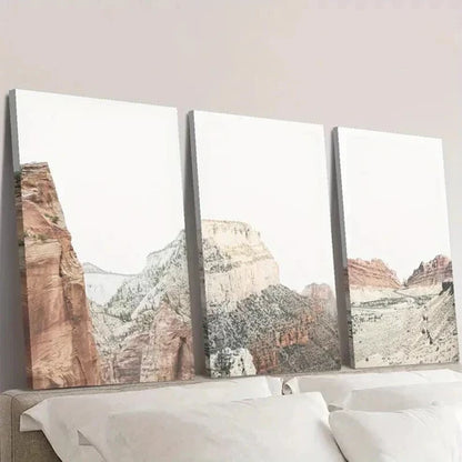 3pcs Summer Desert Mountain Landscape Wall Art Canvas Unframed - High Quality Print 100% Australian Made Wall Canvas