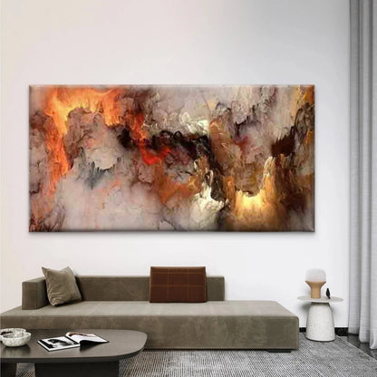 Abstract of Volcanic Lava Wall Art Canvas Office Home Room Framed 120x60cm