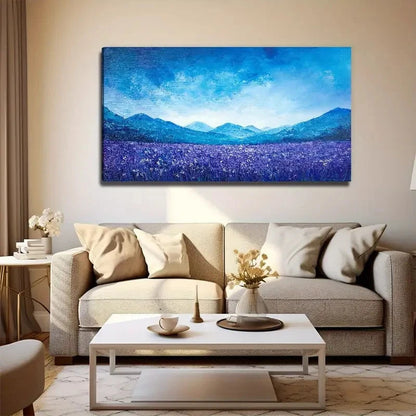 Purple Sea Flowers Perfect Wall Art Canvas Office Home Room Framed 120x60cm