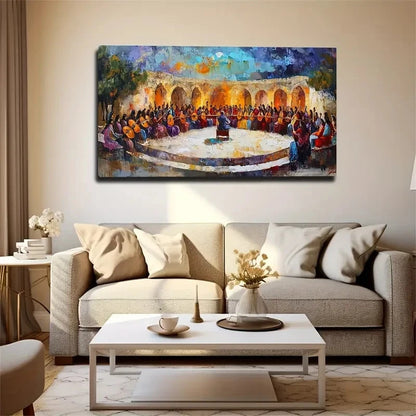 Artistic Expression Performing Wall Art Canvas Office Home Room Framed 120x60cm