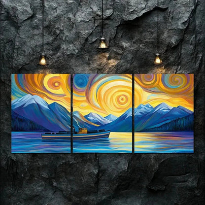 3pcs Serene and Tranquil Ambiance Perfect Wall Art Canvas Unframed - High Quality Print 100% Australian Made Wall Canvas