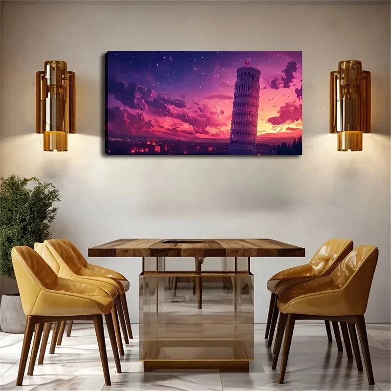 Snow Mountain Shine The Pcink Wall Art Canvas Office Home Room Framed 120x60cm - Bella Home Decor