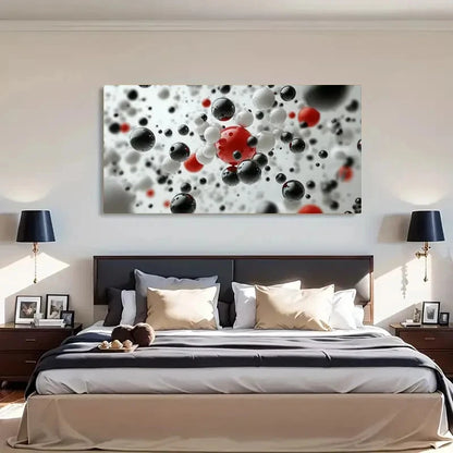 Modern Abstract Black & White Wall Art Canvas Office Home Room Framed 120x60cm