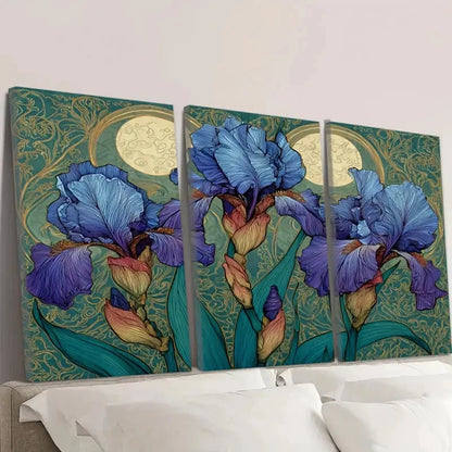 3pcs Elegarta Design Art Nouveau Mucha Wall Art Set Canvas Framed 40x60cm - High Quality Print 100% Australian Made Wall Canvas Ready to Hang
