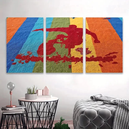 3pcs Colorful Towels Painting  Wall Art Set Canvas Framed 50x70cm - High Quality Print 100% Australian Made Wall Canvas Ready to Hang - Bella Home Decor