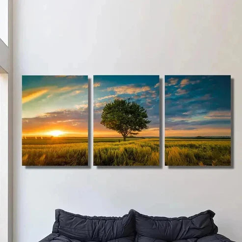 3pcs Gold White Marble Gilt Textured Lines Wall  Art Set Canvas Unframed - High Quality Print 100% Australian Made Wall Canvas - Bella Home Decor