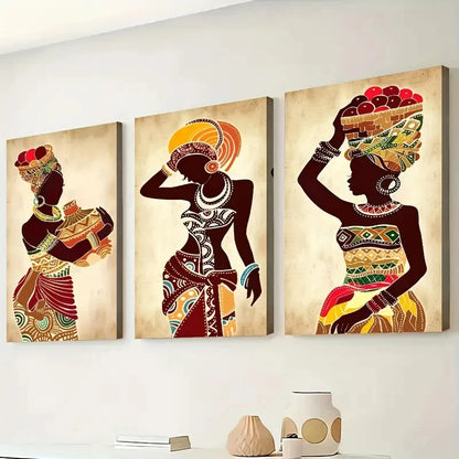 3pcs Colorful Abstract Women Beauty Perfect Wall Art Set Canvas Framed 40x60cm - High Quality Print 100% Australian Made Wall Canvas Ready to Hang - Bella Home Decor