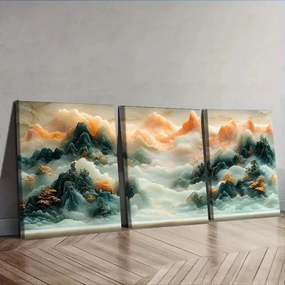 3pcs mountain Wall Art Set Canvas Unframed - High Quality Print 100% Australian Made Wall Canvas - Bella Home Decor