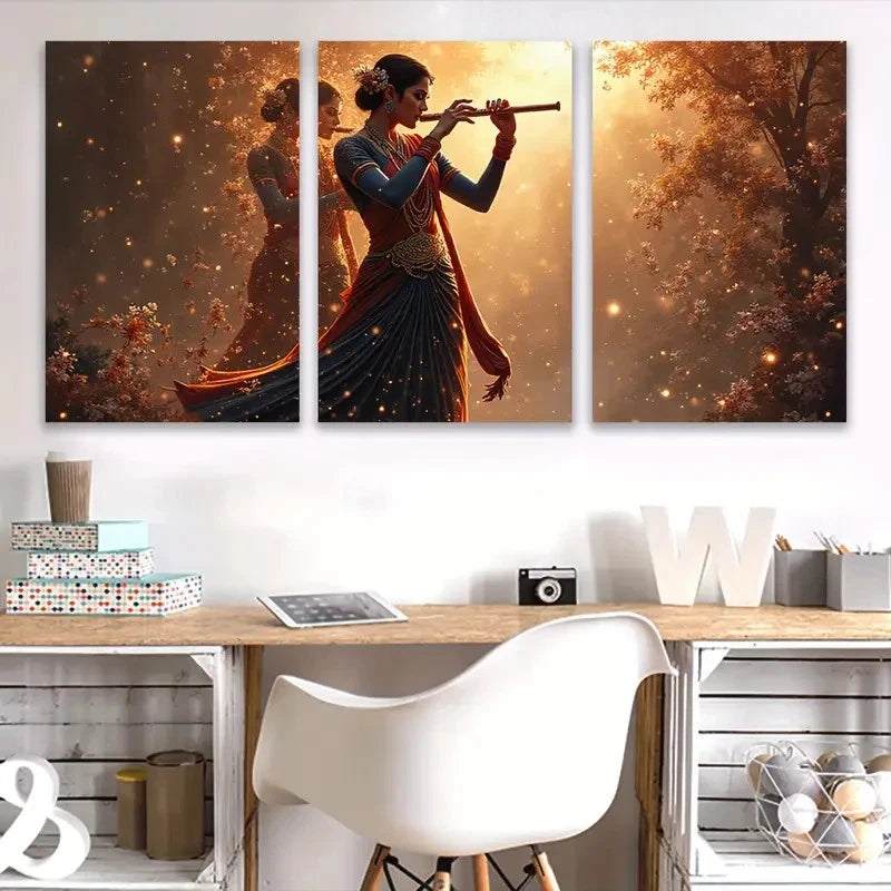3pcs Women at Play Painting Wall Art Set Canvas Framed 40x60cm - High Quality Print 100% Australian Made Wall Canvas Ready to Hang