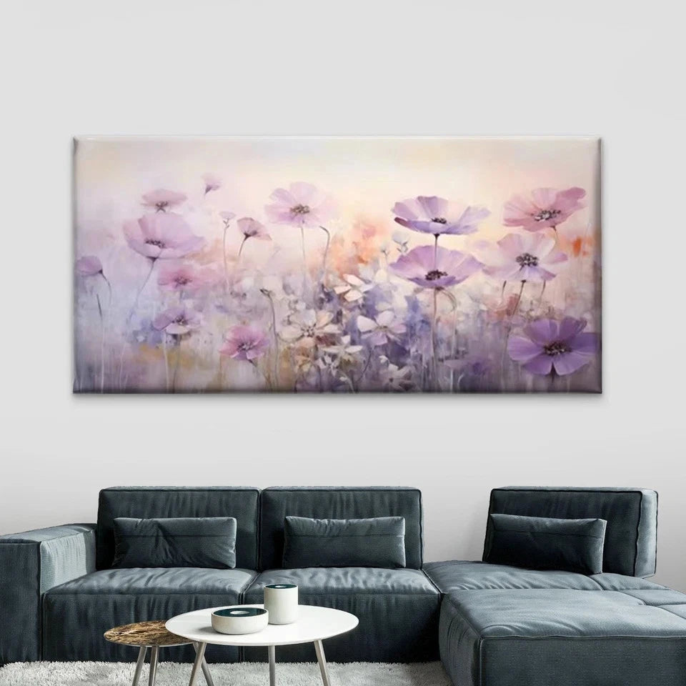 Beautiful Abstract Floral Art Wall Art Canvas Office Home Room Framed 120x60cm