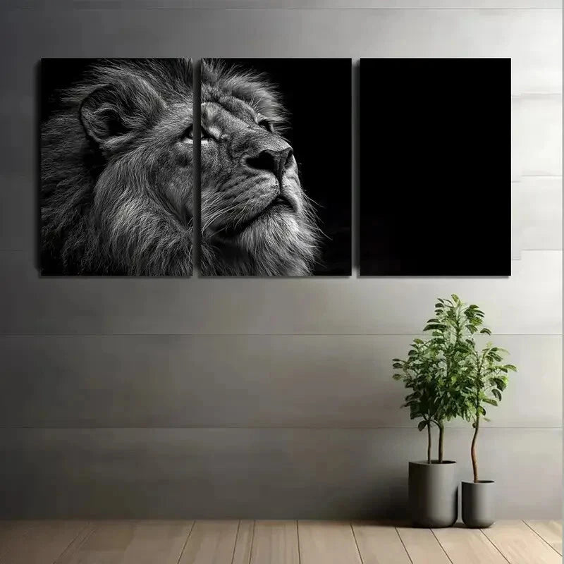 3pcs Black and White Dark Beautiful Metal Print Ready to Hang Art - Bella Home Decor