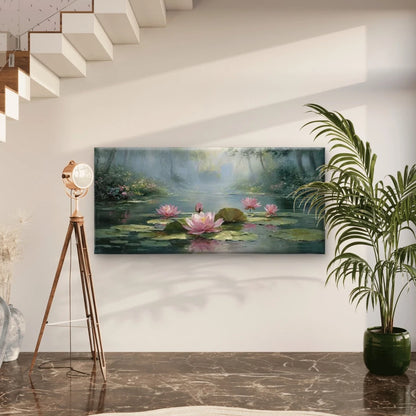Reflective Water Surface Wall Art Canvas Office Home Room Framed 120x60cm - Bella Home Decor