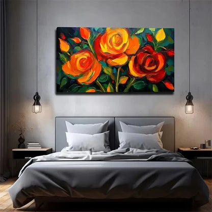 Red Flowers Worth Buying Wall Art Canvas Office Home Room Framed 120x60cm