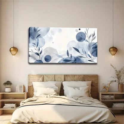 Light And Dark Blue Blocks Wall Art canvas office home room framed 120x60cm - Bella Home Decor