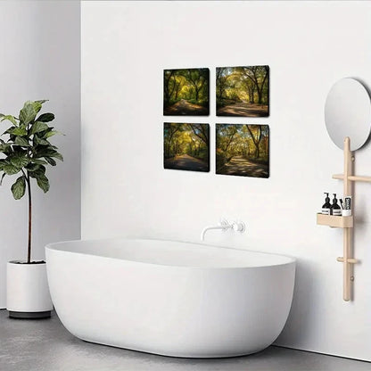 4pcsGreen NatureWall Art Canvas Framed