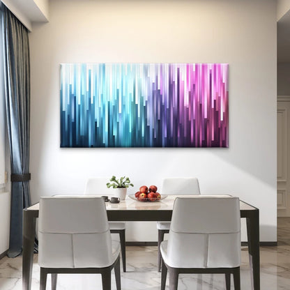 Abstract Vertical Stripes Wall Art Canvas Office Home Room Framed 120x60cm