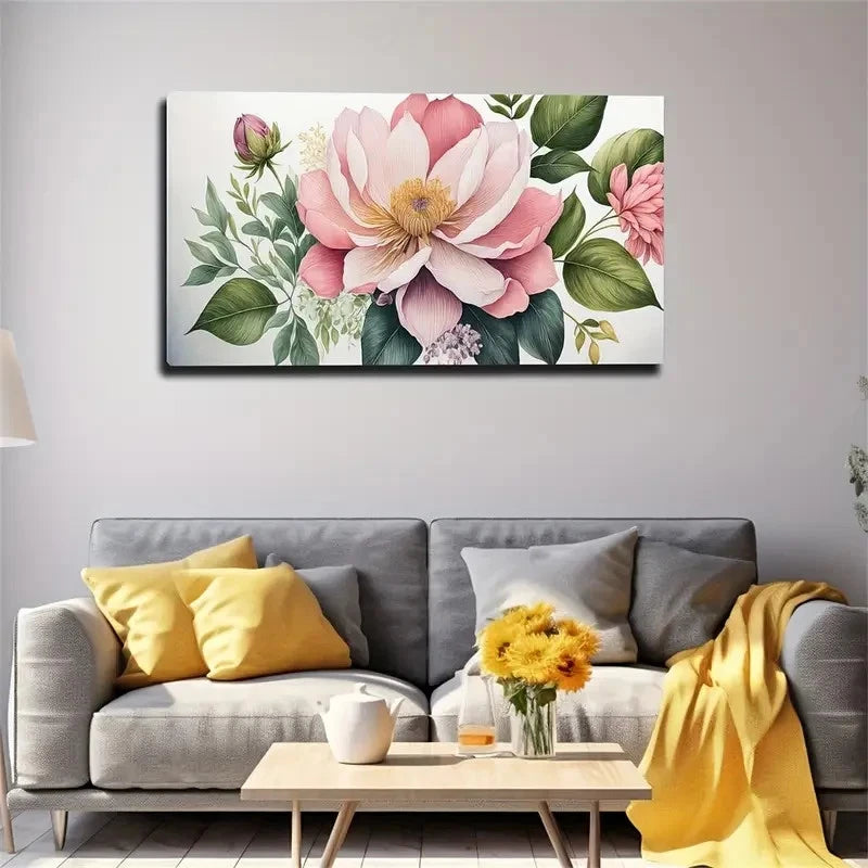 Elegant Blooming Fragrant Flow Wall Art Canvas Office Home Room Framed 120x60cm