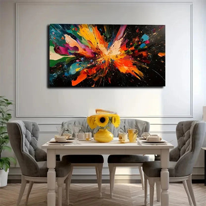 Vibrant Color Explosion Wall Art Canvas Office Home Room Framed 120x60cm