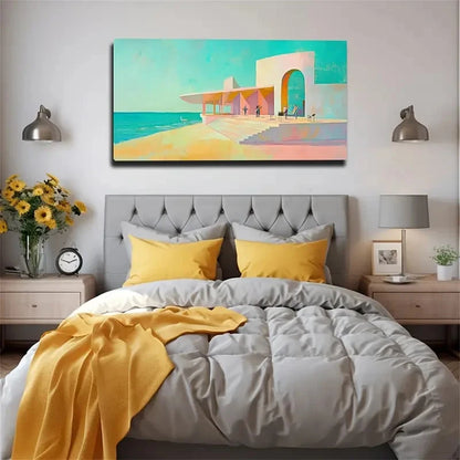 Tourism And Vacation Architect Wall Art Canvas Office Home Room Framed 120x60cm