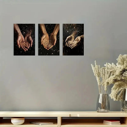 3pcs    Kitchen Dorm Corridor KDM  Wall Art Set Canvas Framed 50x70cm - High Quality Print 100% Australian Made Wall Canvas Ready to Hang - Bella Home Decor