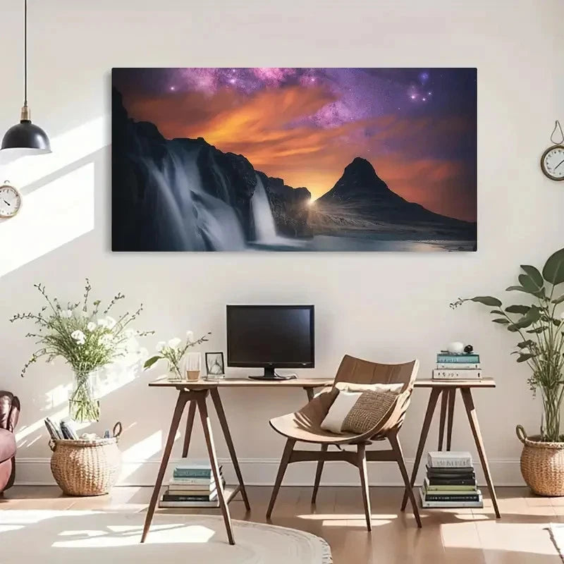 Beach State Park Sunrise Wall Art Canvas Office Home Room Framed 120x60cm