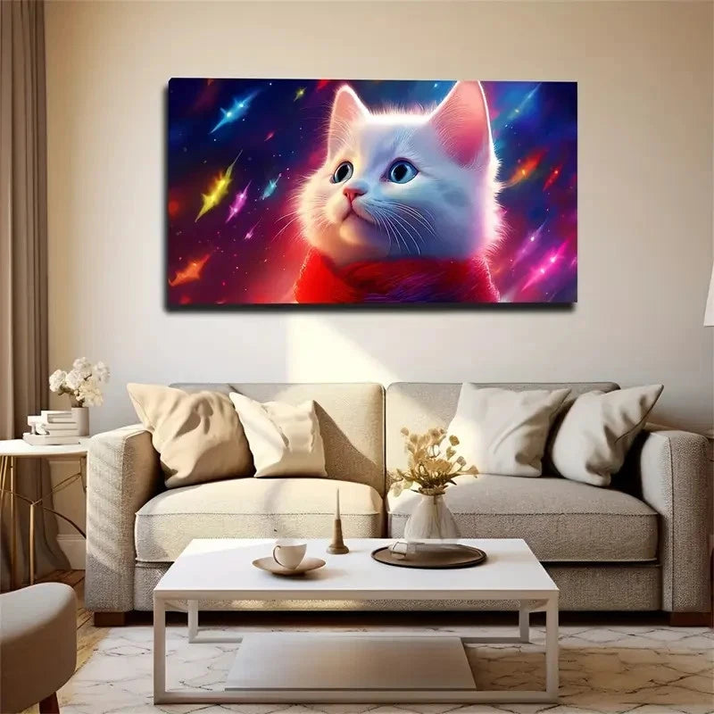 Vibrant Galaxy & Starry Wall Art Canvas Office Home Room Framed 120x60cm