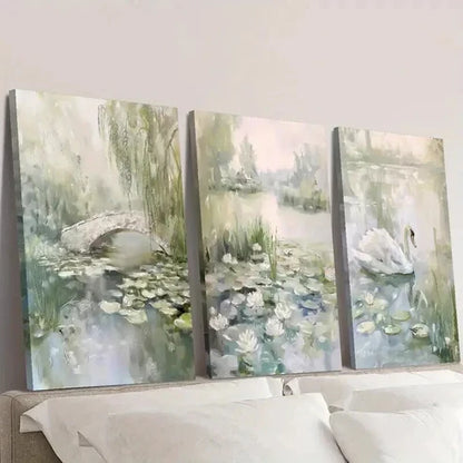 3pcs Bohemian Abstract Line Minimalist Wall Art Set Canvas Unframed - High Quality Print 100% Australian Made Wall Canvas - Bella Home Decor