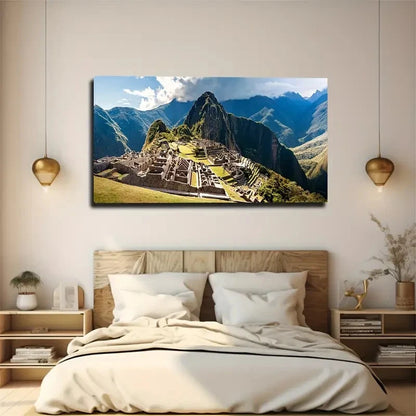 Tourist Attractions Mayan Wall Art Canvas Office Home Room Framed 120x60cm