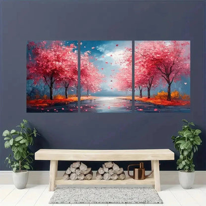 3pcs Abstract Blossom Trees Floral Perfect Wall Art Set Canvas Framed 40x60cm - High Quality Print 100% Australian Made Wall Canvas Ready to Hang - Bella Home Decor