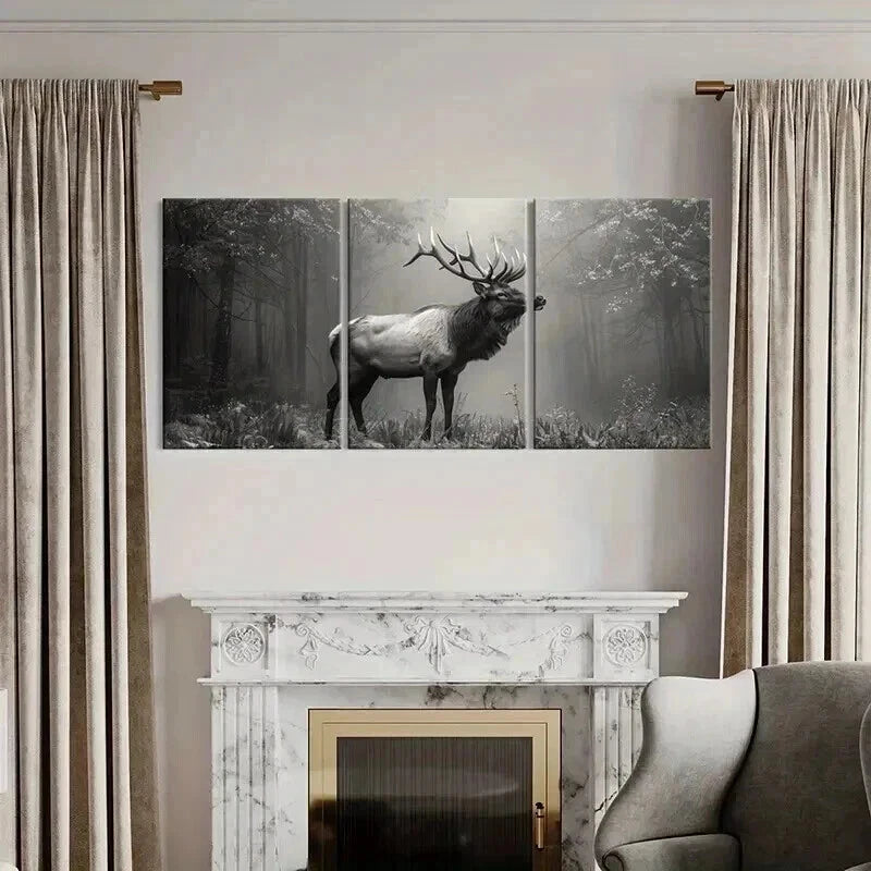 3pcs Misty Forest Scene Nature Splendor Metal Print Ready to Hang Art - Bella Home Decor