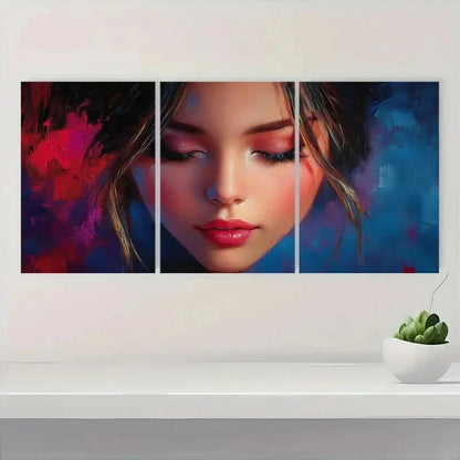 3pcs Original Beautiful Girl ZA  Wall Art Set Canvas Framed 60x90cm - High Quality Print 100% Australian Made Wall Canvas Ready to Hang