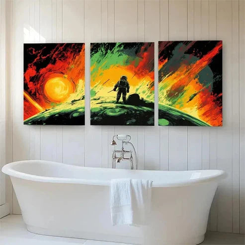 3pcs Astronaut Space Adventure Sci-Fi Perfect Wall Art Canvas Unframed – High Quality Print 100% Australian Made Wall Canvas - Bella Home Decor