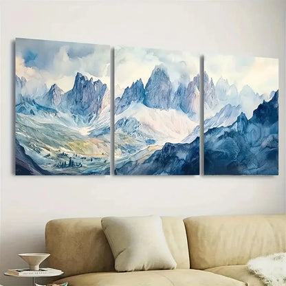 3pcs Dolomites Wall Art Set Canvas Framed 60x90cm - High Quality Print 100% Australian Made Wall Canvas Ready to Hang - Bella Home Decor