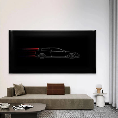 Fifth-Generation Honda Civic Wall Art Canvas Office Home Room Framed 120x60cm