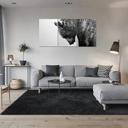 3pcs Black and White Bear Animal Metal Print Ready to Hang Art - Bella Home Decor