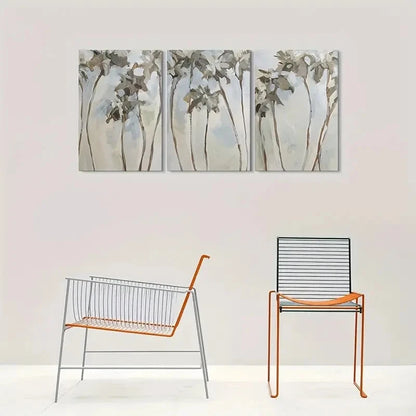 3pcs Abstract Tree Painting Botanical Metal Print Ready to Hang Art - Bella Home Decor