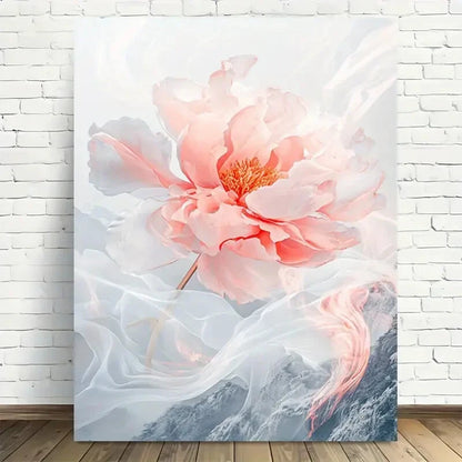 Beautiful Modern Vintage Floral Fantasy Painting 40x60cm Metal Print Ready to Hang - Bella Home Decor
