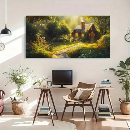 Nature Room Aesthetic Peaceful Wall Art Canvas Office Home Room Framed 120x60cm - Bella Home Decor
