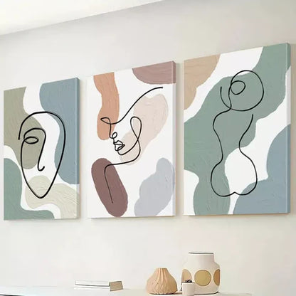 3pcsModern Minimalist Aesthetic Abstract Canvas Unframed - High Quality Print 100% Australian Made Wall Canvas