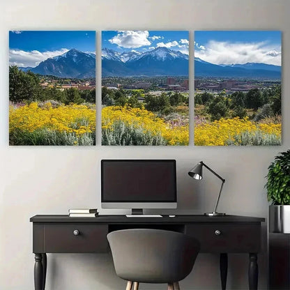 3pcs Colorado Springs Décor Nature Perfect Wall Art Set Canvas Framed 50x70cm - High Quality Print 100% Australian Made Wall Canvas Ready to Hang - Bella Home Decor