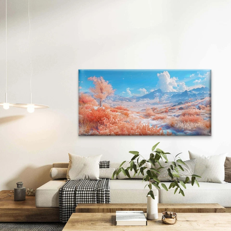 Nature Landscape Soft Color Ton Wall Art Canvas Office Home Room Framed 120x60cm - Bella Home Decor