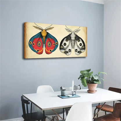 Vibrant Red & Blue With Black Wall Art Canvas Office Home Room Framed 120x60cm - Bella Home Decor