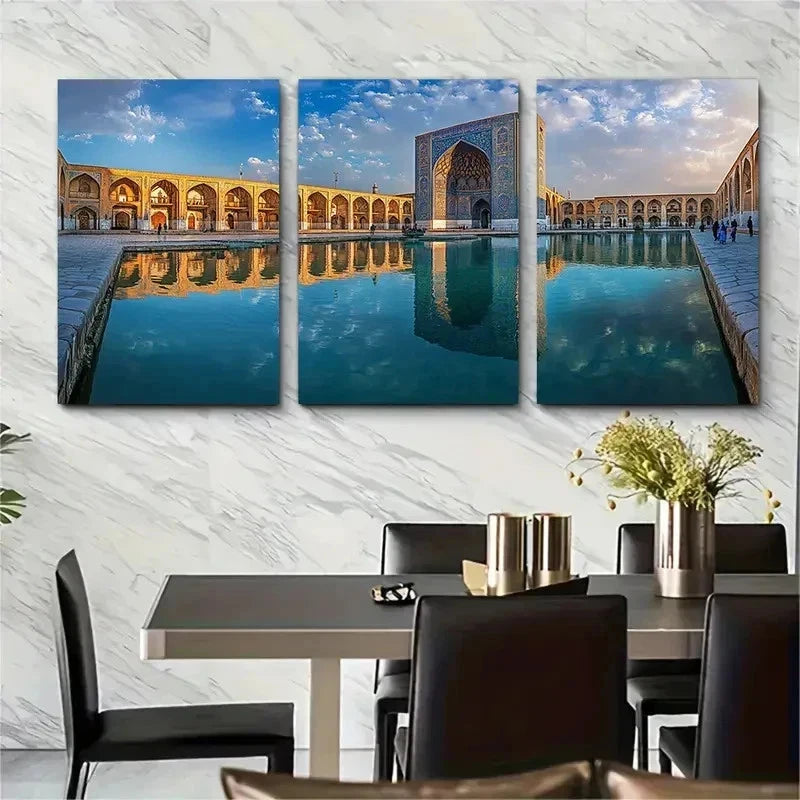 3pcs Architecture Historical Travel Perfect Wall Art Set Canvas Framed 40x60cm - High Quality Print 100% Australian Made Wall Canvas Ready to Hang - Bella Home Decor