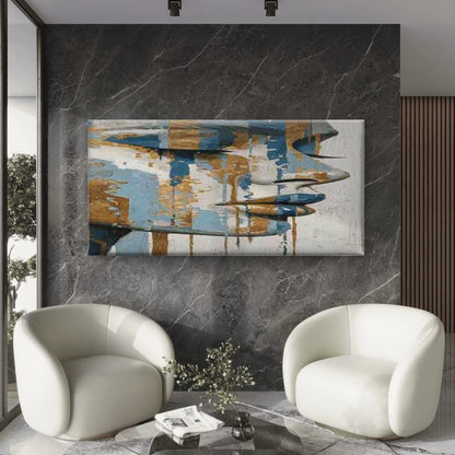 Abstract Face Design Wall Art Canvas Office Home Room Framed 120x60cm - Bella Home Decor