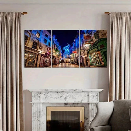 3pcs Classic Movies Wizarding World Wall Art Set Canvas Framed 40x60cm - High Quality Print 100% Australian Made Wall Canvas Ready to Hang - Bella Home Decor