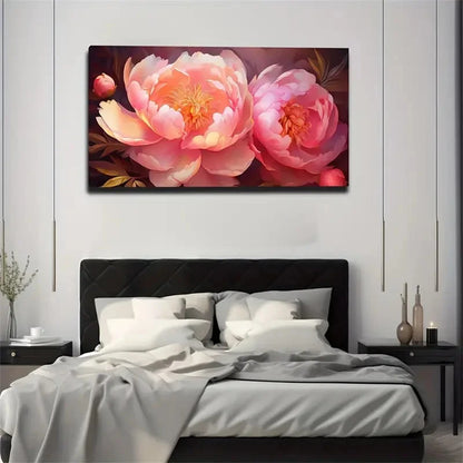 Comfortable Flowers Amazing Wall Art Canvas Office Home Room Framed 120x60cm